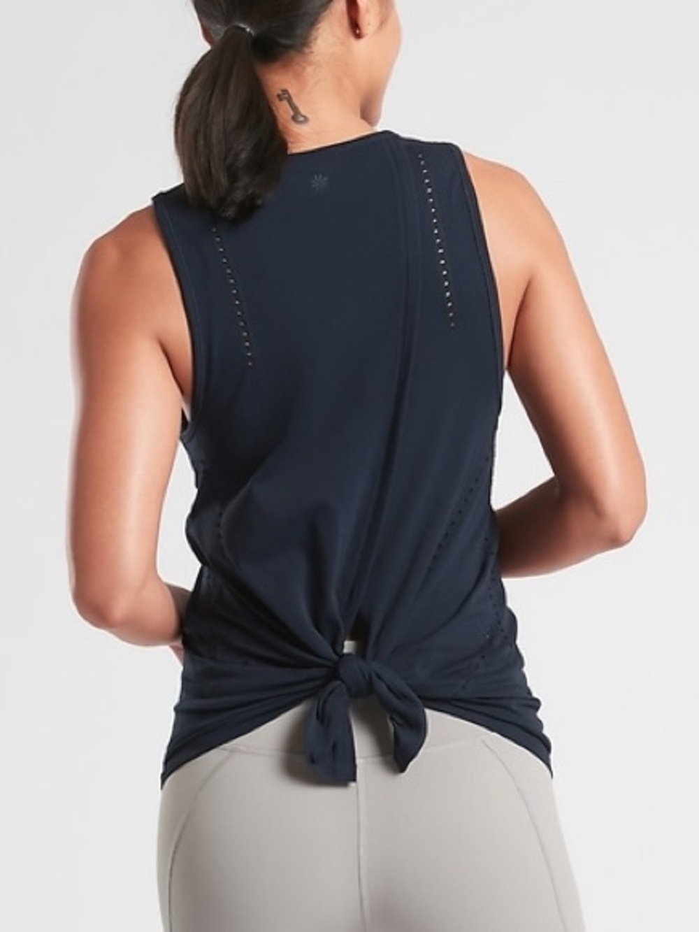 Athleta Stretchy Seamless Tank Top Black Size S Yoga Workout Athletic Activewear